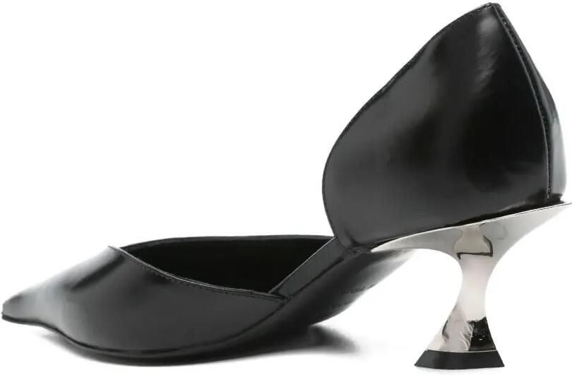 Mugler 55 mm Fang pumps met sculpturale hak Zwart - Foto 2