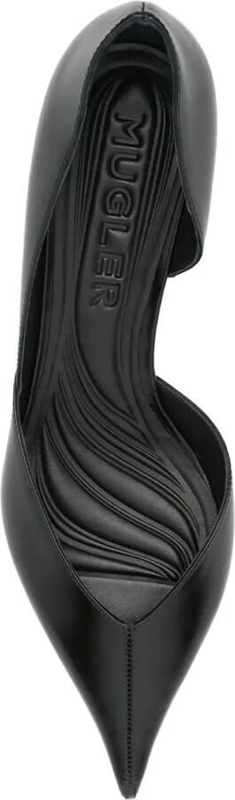 Mugler 55 mm Fang pumps met sculpturale hak Zwart - Foto 3