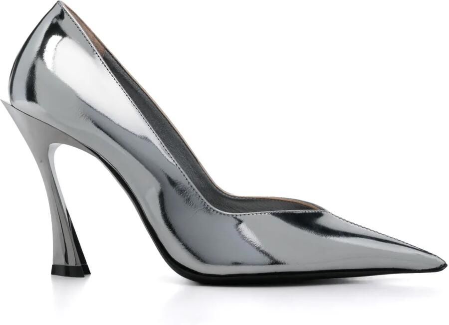 Mugler 95 mm Classic Fang pumps Zilver