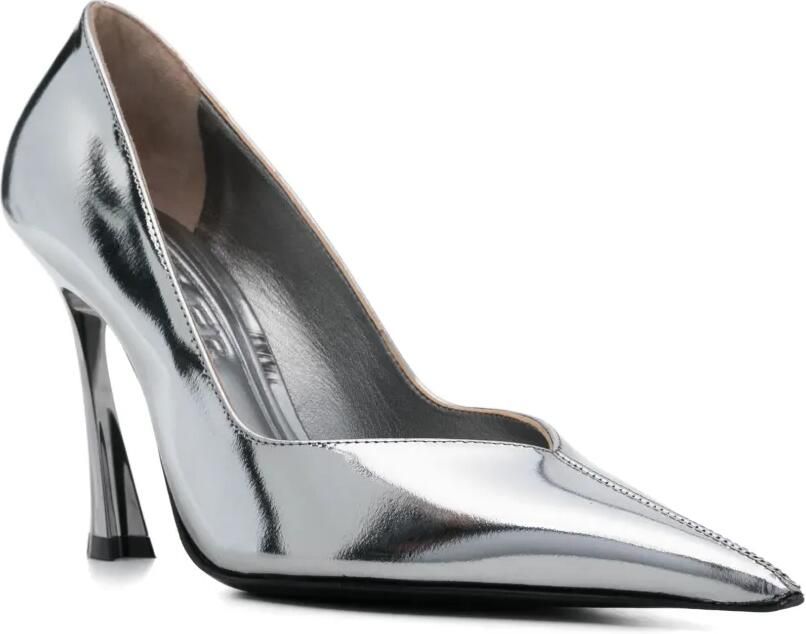 Mugler 95 mm Classic Fang pumps Zilver - Foto 3
