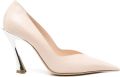 Mugler 95 mm leren pumps Roze - Roze
