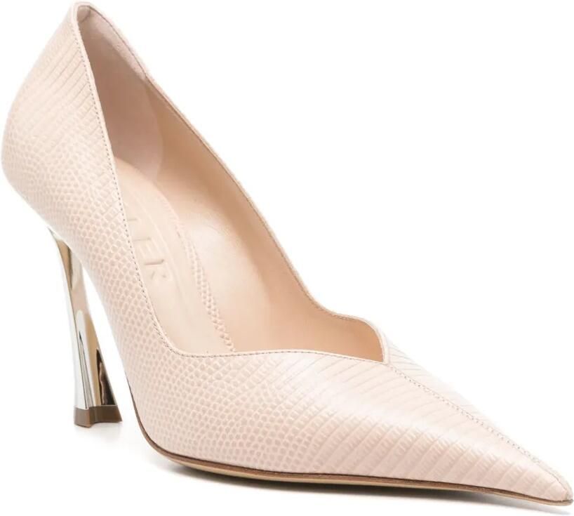 Mugler 95 mm leren pumps Roze - Foto 2