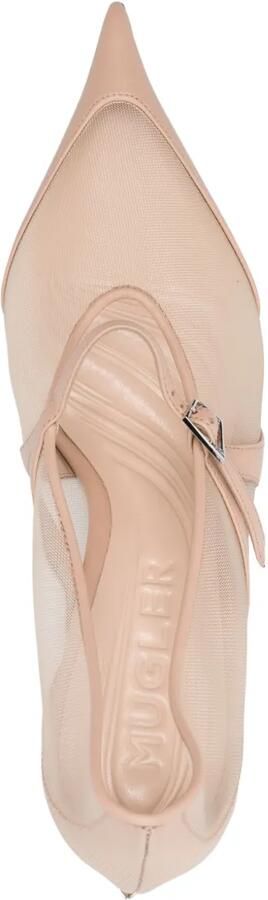 Mugler 95mm Fang pumps Beige - Foto 3