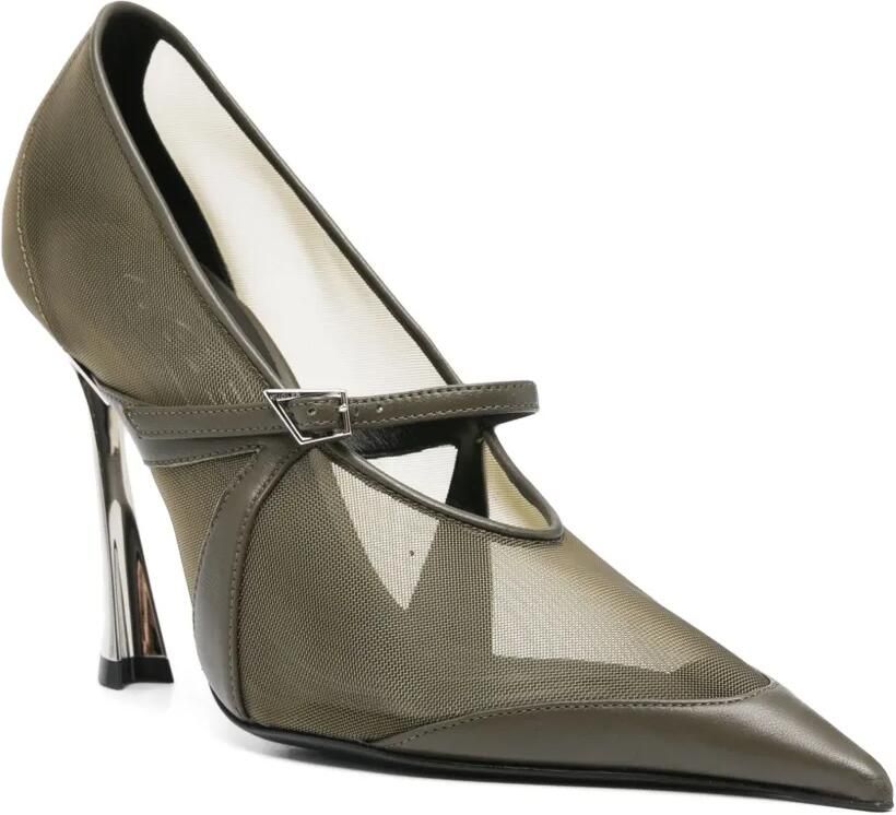 Mugler Mesh pumps Groen - Foto 2