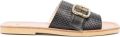 Nº21 Geweven slippers met kristallen Zwart - Zwart