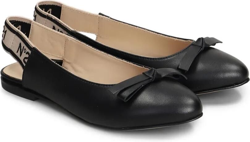 Nº21 Kids Leren ballerina's Zwart