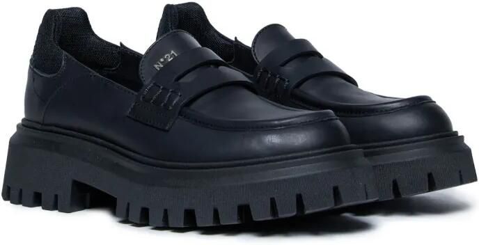 Nº21 Kids Leren loafers Zwart