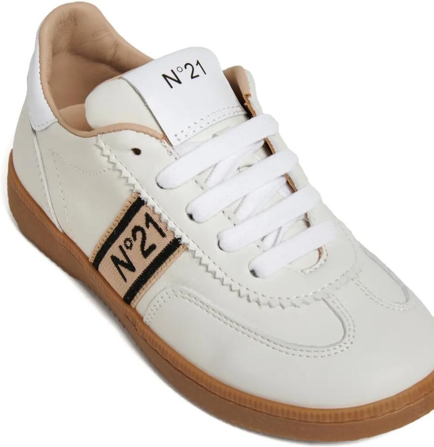 Nº21 Kids Leren sneakers met logo Wit - Foto 2
