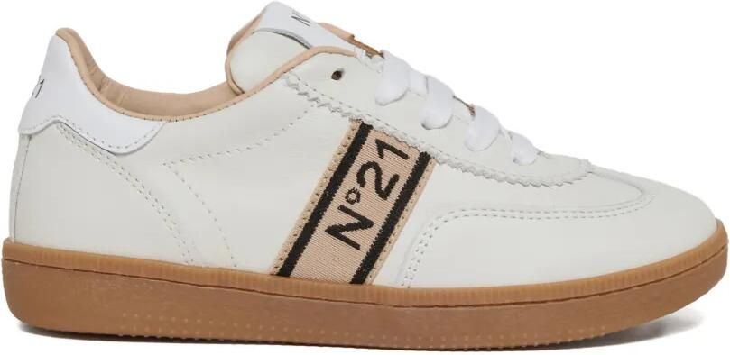 Nº21 Kids Leren sneakers met logo Wit - Foto 4