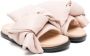 Nº21 Kids Gewatteerde slippers met gedraaid detail Beige - Thumbnail 1