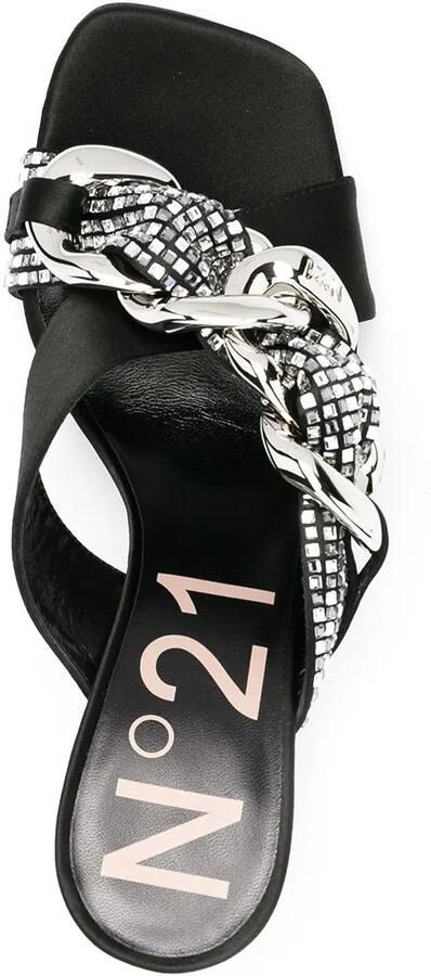 Nº21 Sandalen verfraaid met kristallen Zwart - Foto 4