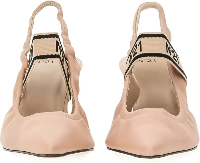 Nº21 Slingback pumps met puntige neus Beige