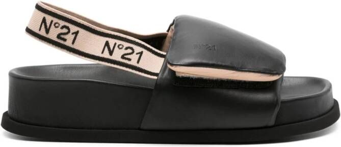 Nº21 Slingback sandalen Zwart