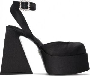 NAKED WOLFE Jackie sandalen met plateauzool Zwart