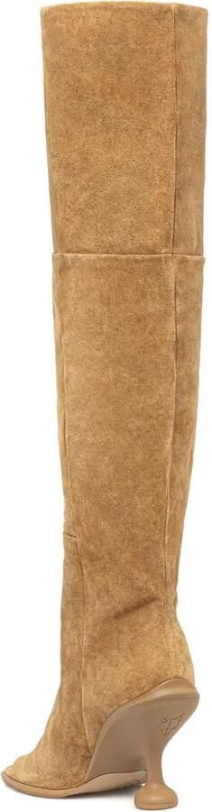NAKED WOLFE 90 mm Kind laarzen met sculpturale hak Bruin - Foto 3