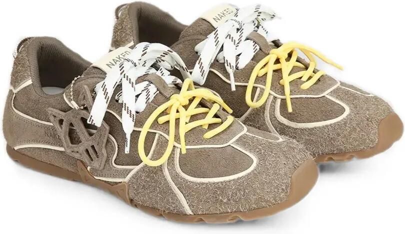 NAKED WOLFE Ace sneakers met vlakken en logo-patch Bruin - Foto 4