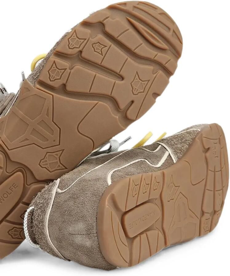 NAKED WOLFE Ace sneakers met vlakken en logo-patch Bruin - Foto 3