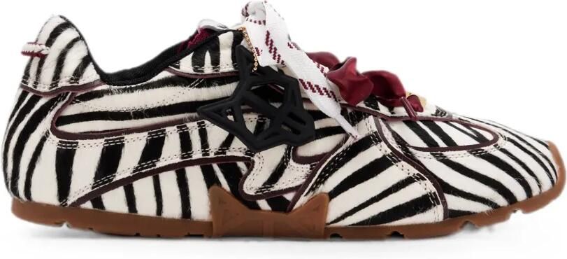 NAKED WOLFE Adored sneakers met zebraprint Wit