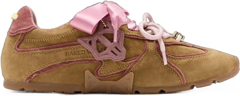 NAKED WOLFE Adored suède low-top sneakers Bruin