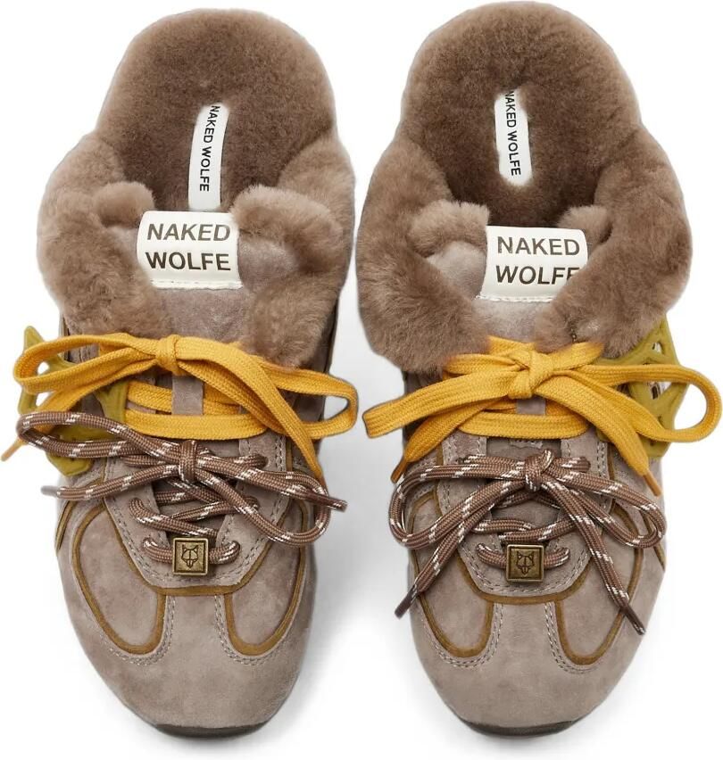 NAKED WOLFE Adorn suède muiltjes Beige - Foto 2