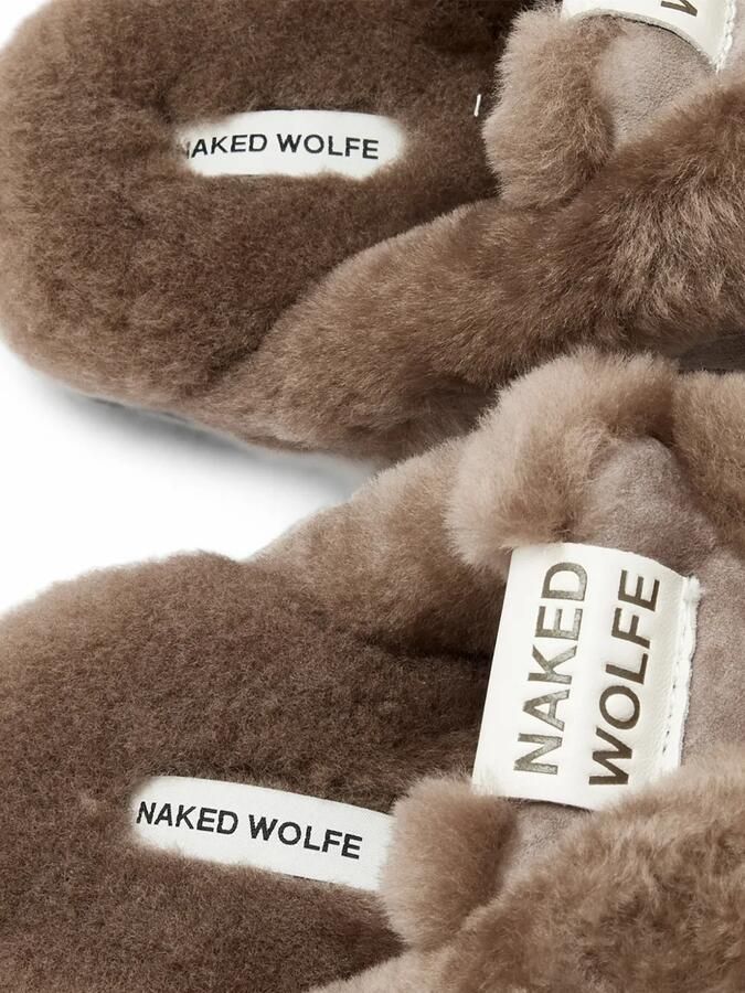 NAKED WOLFE Adorn suède muiltjes Beige - Foto 3