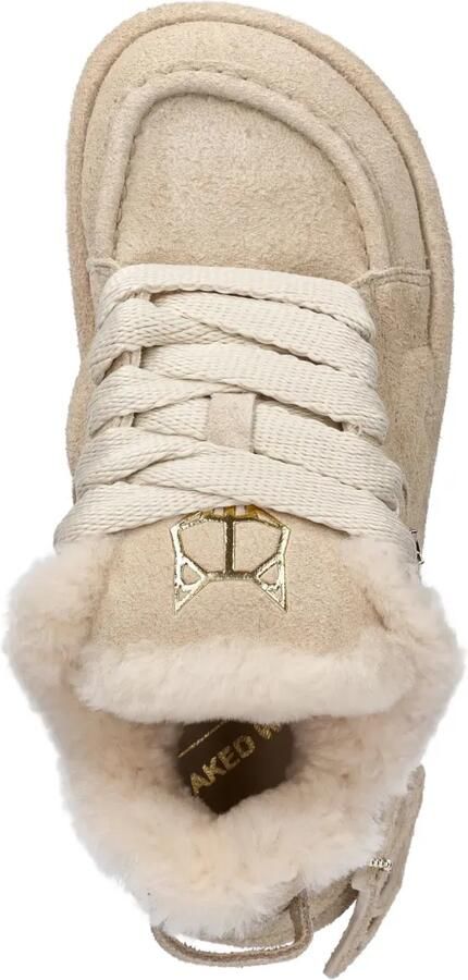 NAKED WOLFE Beau lammy sneakers met plateauzool Beige - Foto 4