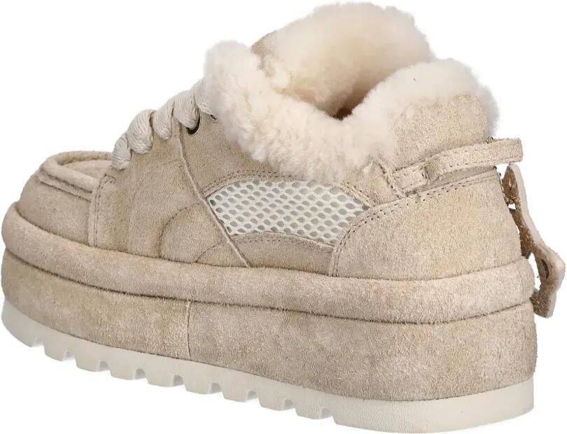 NAKED WOLFE Beau lammy sneakers met plateauzool Beige - Foto 2