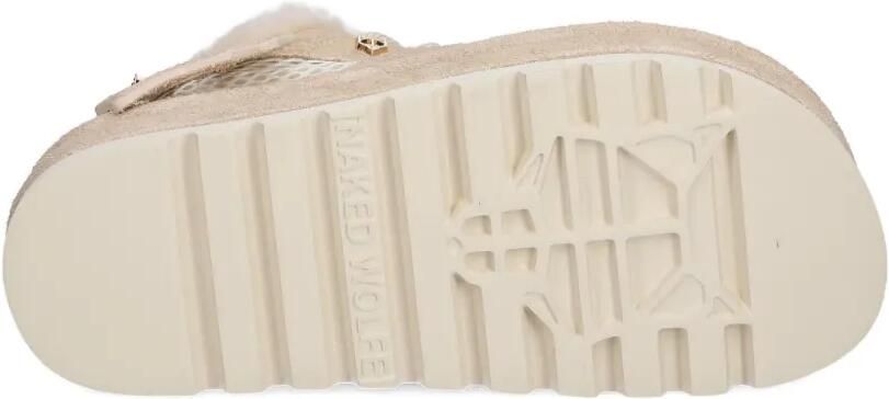 NAKED WOLFE Beau lammy sneakers met plateauzool Beige - Foto 5