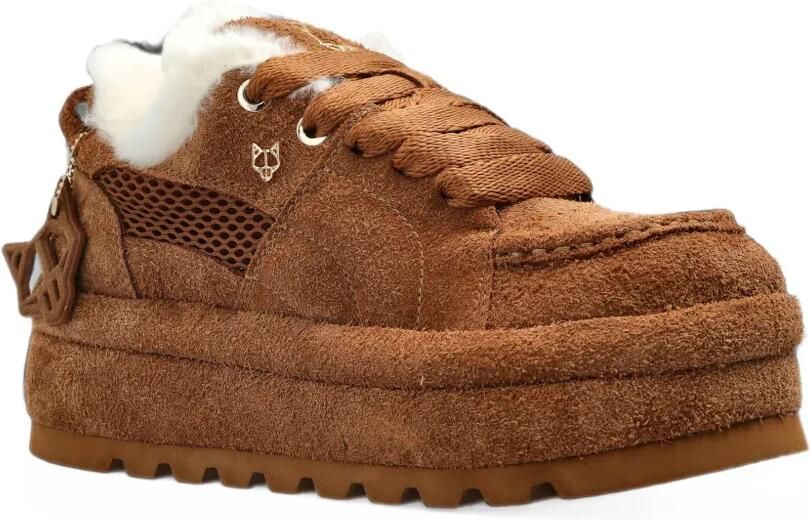 NAKED WOLFE Beau sneakers met plateauzool Bruin