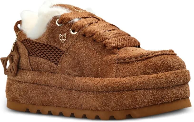 NAKED WOLFE Beau sneakers met plateauzool Bruin - Foto 3