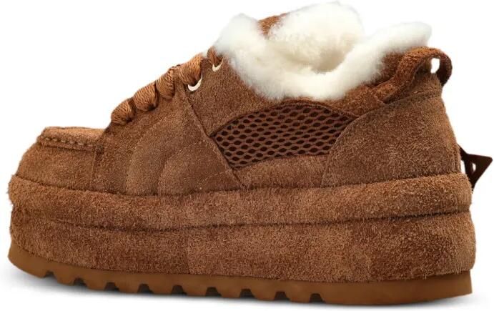 NAKED WOLFE Beau sneakers met plateauzool Bruin - Foto 4