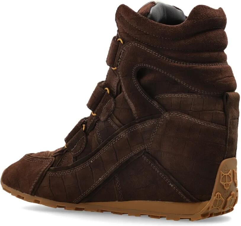 NAKED WOLFE Element suède sneakers met krokodillen-reliëf Bruin - Foto 2