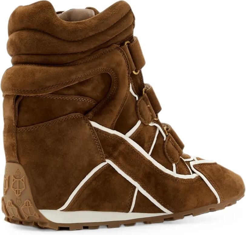 NAKED WOLFE Element suède sneakers met klittenband Bruin - Foto 3