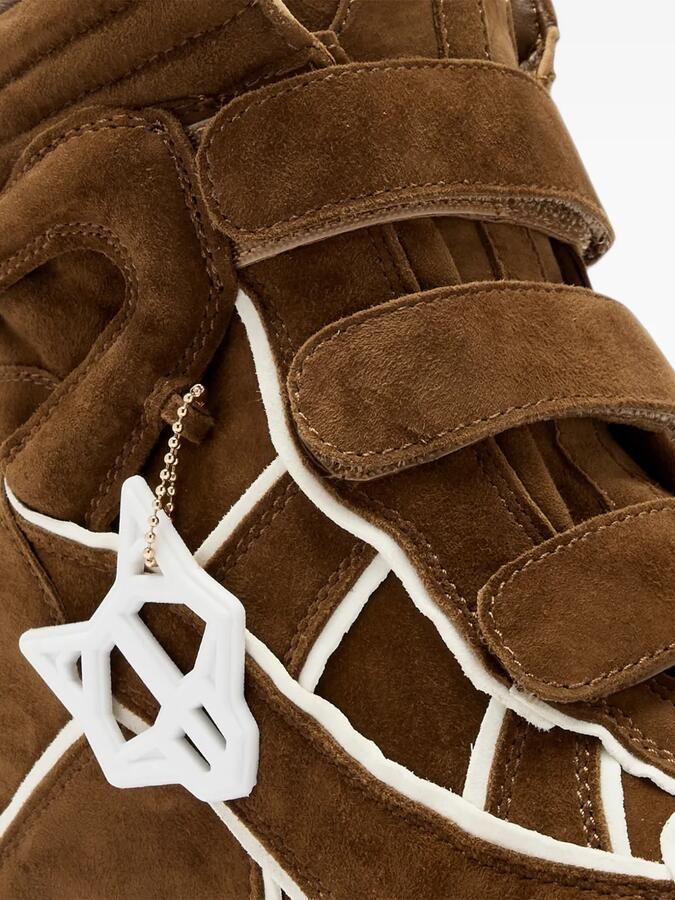 NAKED WOLFE Element suède sneakers met klittenband Bruin - Foto 4