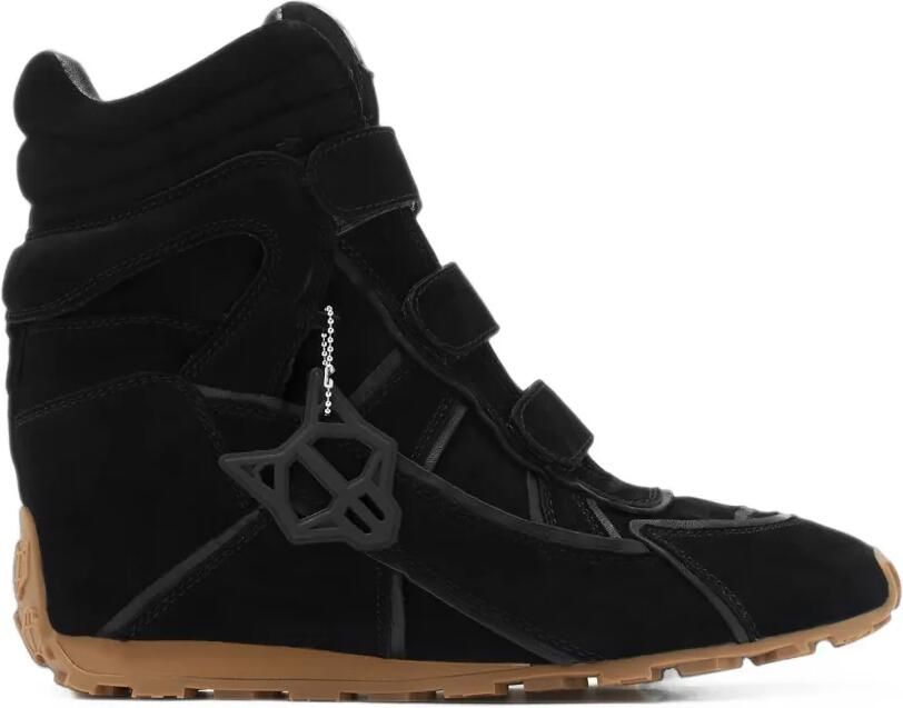 NAKED WOLFE Element sneakers met klittenband en sleehak Zwart