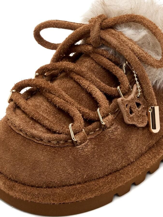 NAKED WOLFE Harlow suède slippers Bruin - Foto 3