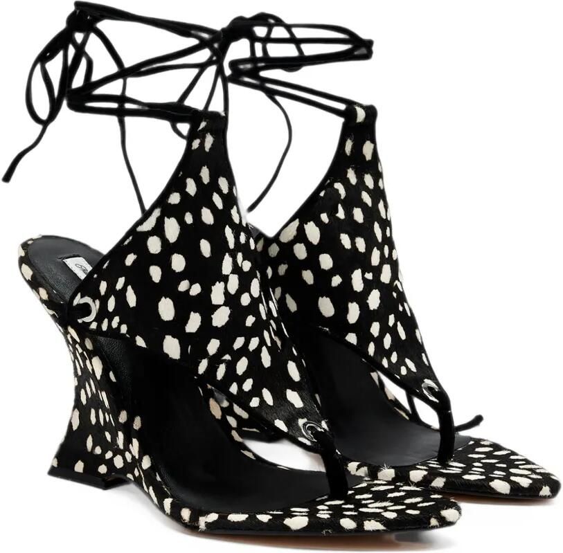 NAKED WOLFE Rampage animal-print wedge sandals Zwart - Foto 2