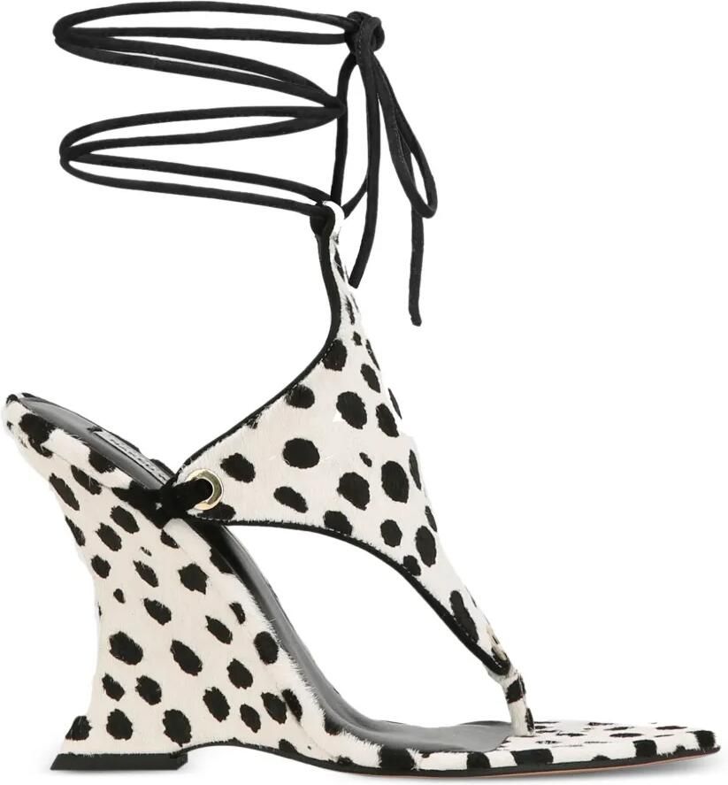 NAKED WOLFE Rampage dalmatian-print pumps Wit