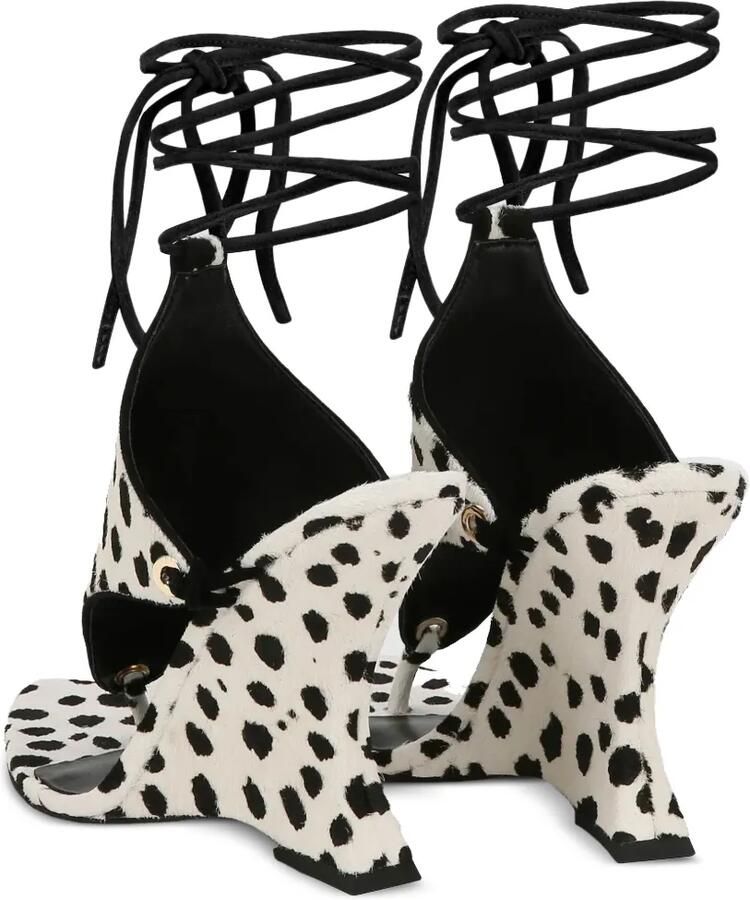 NAKED WOLFE Rampage dalmatian-print pumps Wit - Foto 3