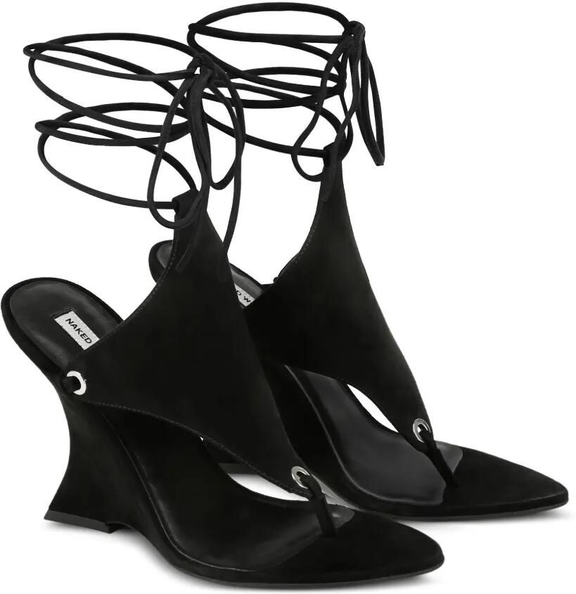 NAKED WOLFE Rampage pumps met sleehak en veters Zwart - Foto 4