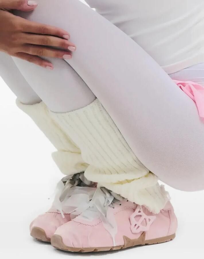 NAKED WOLFE Satijnen sneakers verfraaid met strik Roze - Foto 3