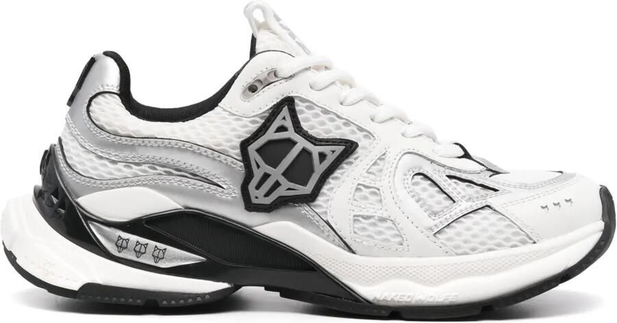 NAKED WOLFE Smash mesh sneakers Wit