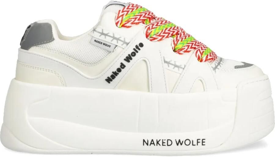 NAKED WOLFE Sneakers met plateauzool Wit