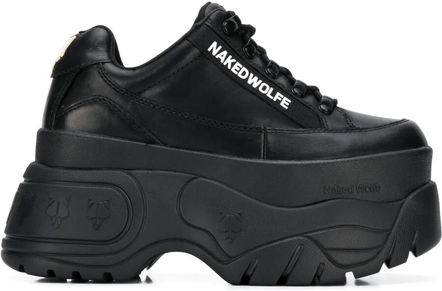 NAKED WOLFE Sneakers met plateauzool Zwart