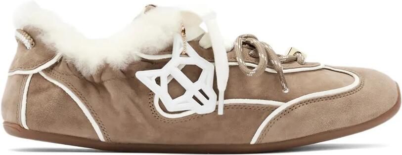 NAKED WOLFE Soul sneakers met lammy afwerking Beige