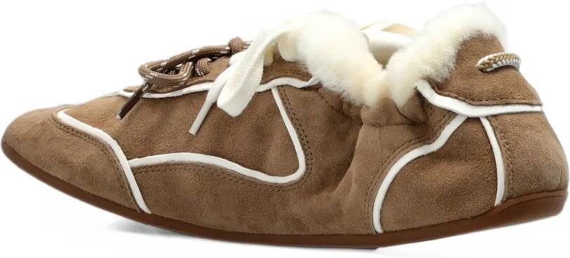 NAKED WOLFE Soul shearling-trim sneakers Bruin - Foto 4