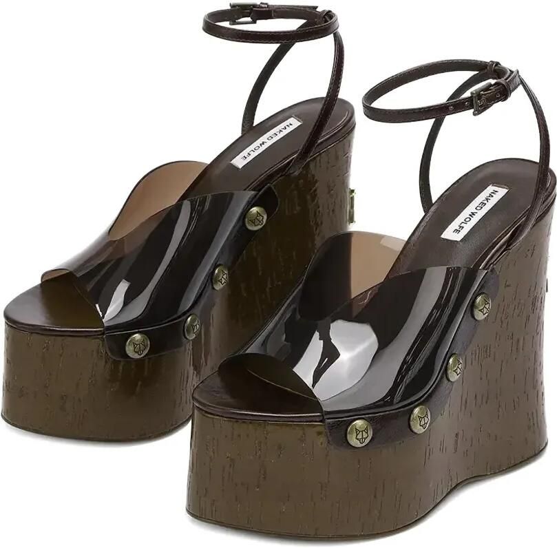 NAKED WOLFE Tiger Lilly sandalen met enkelbandje Bruin - Foto 3