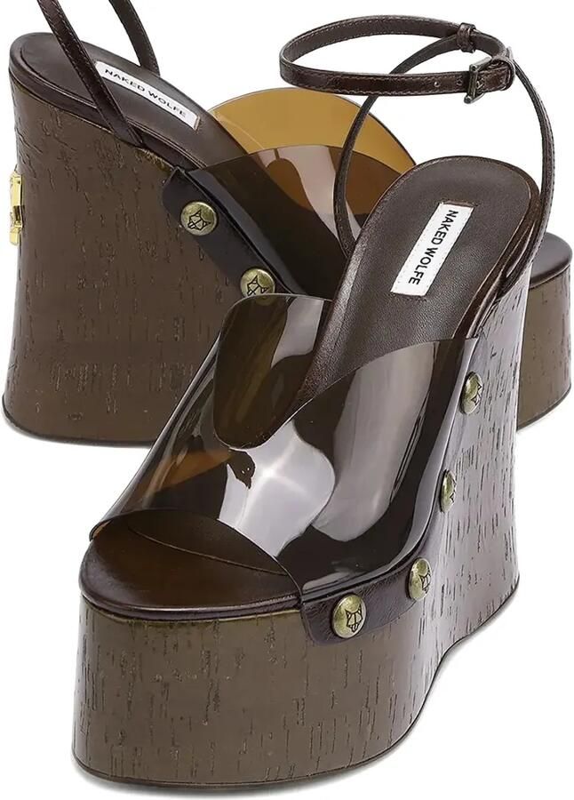 NAKED WOLFE Tiger Lilly sandalen met enkelbandje Bruin - Foto 4