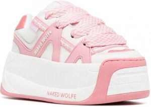 NAKED WOLFE Sneakers met plateauzool Roze