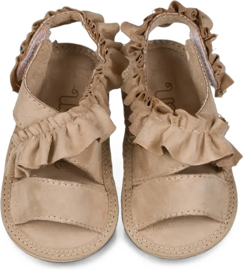 NANAN Sandalen met open neus en ruches Beige - Foto 2